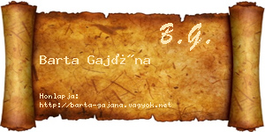 Barta Gajána névjegykártya